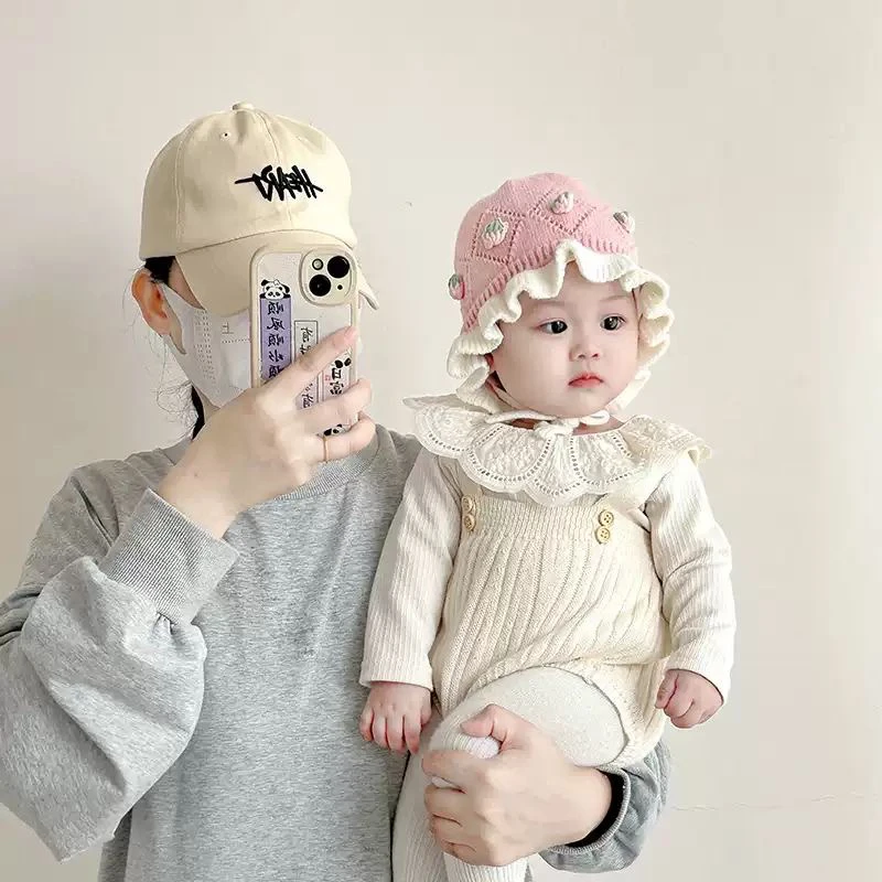 宝宝帽子秋冬季婴儿公主帽女宝护耳新年冬季毛线帽防风保暖女孩帽