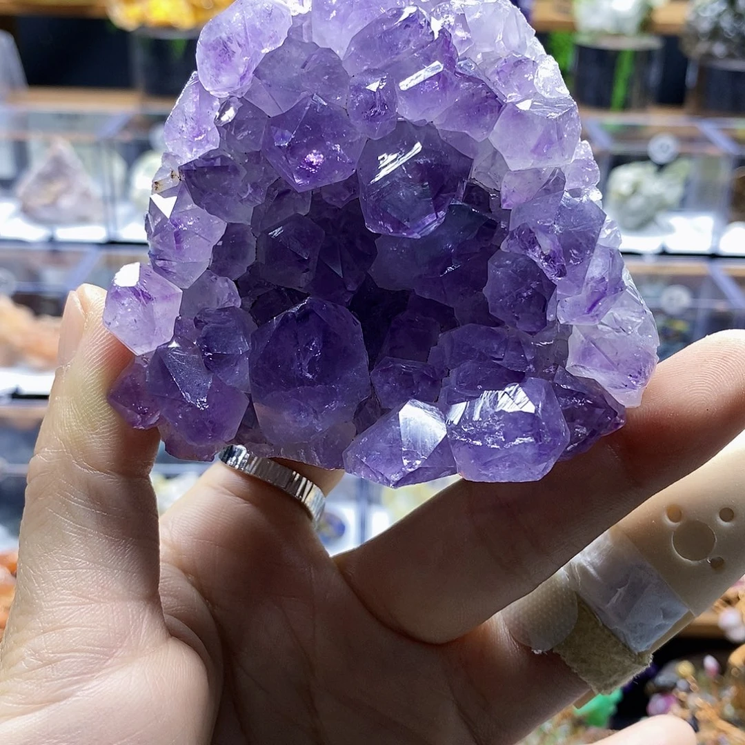 有机玻璃紫水晶镇家居摆件