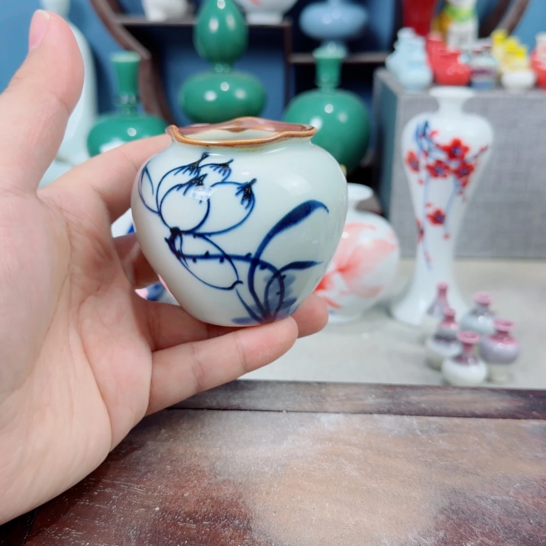 陶瓷手工小花器摆件
