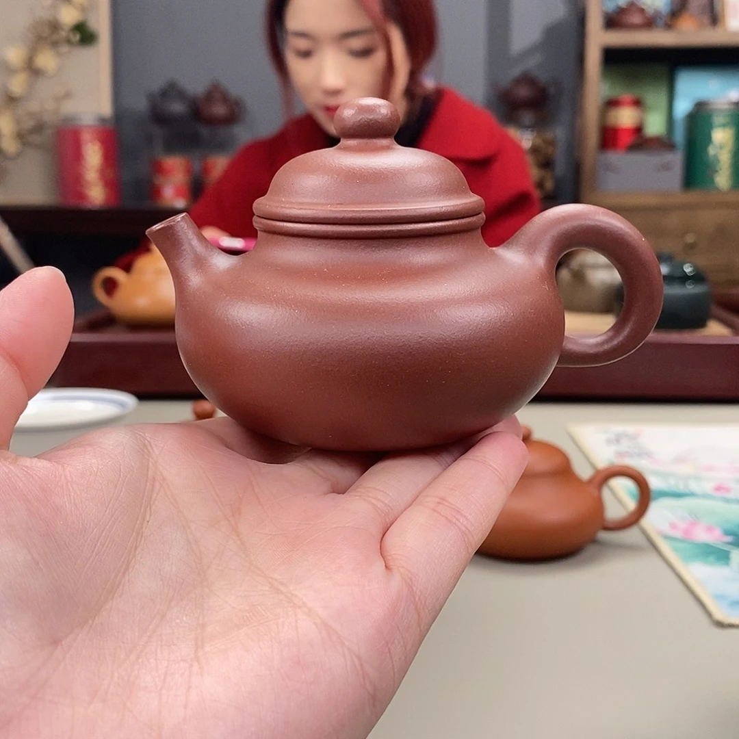 紫砂茶壶黄龙源底槽清半手容天140cc