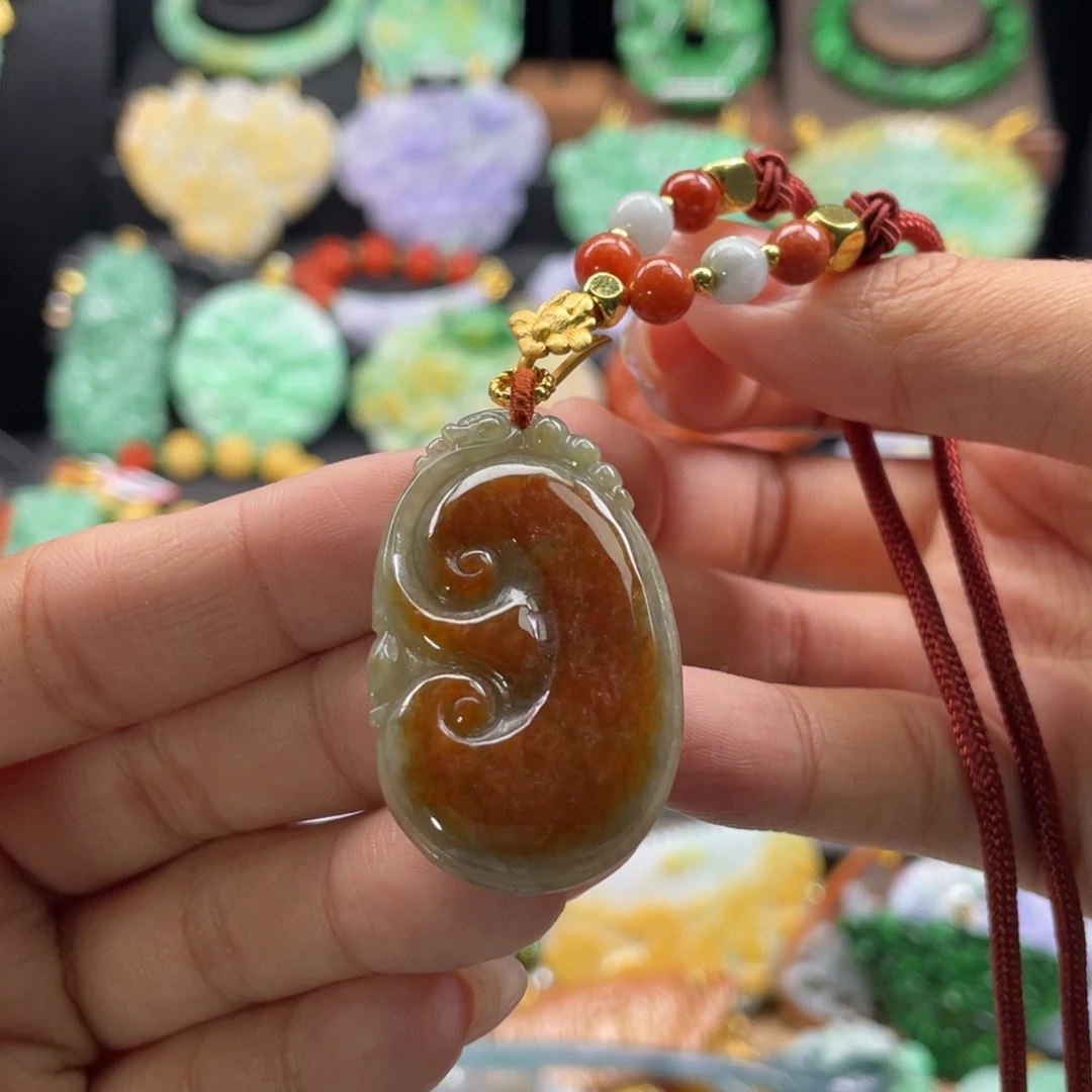 翡翠未镶嵌颈饰代编织