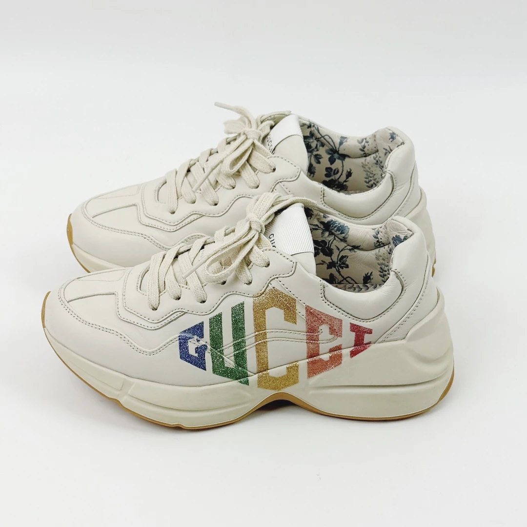 99新 GUCCI/古驰 35码 古驰Gucci 彩虹logo老爹鞋 95新 lm3007
