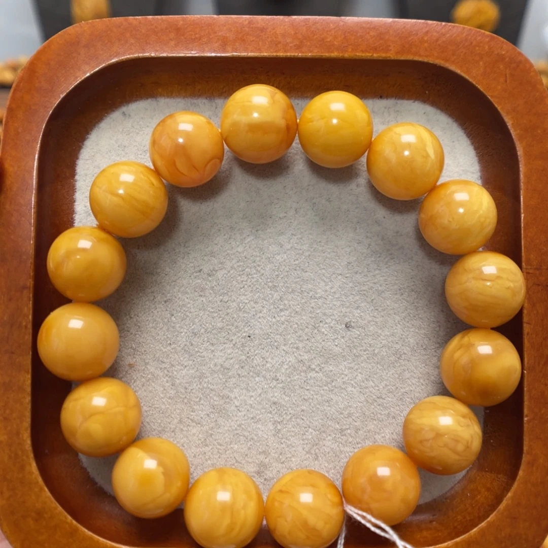 哈***忆蜜蜡未镶嵌手链蜜蜡