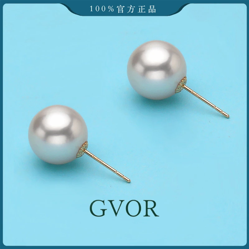 奶奶生日大场丨销冠明星产品 G18K正圆白珍珠耳钉 10-11mm C1191