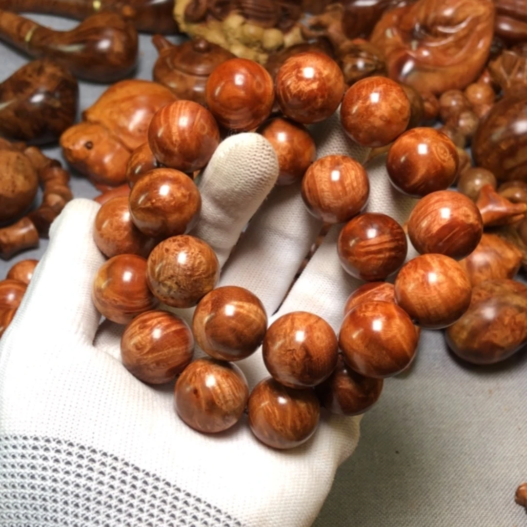 【闪购商品】木a*麻梨疙瘩火琉璃手把件