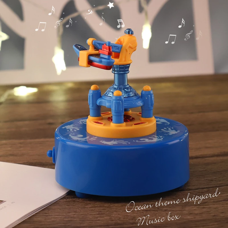 创意主题海洋船坞星球探索音乐盒上链旋转八音盒生日智能数码好物