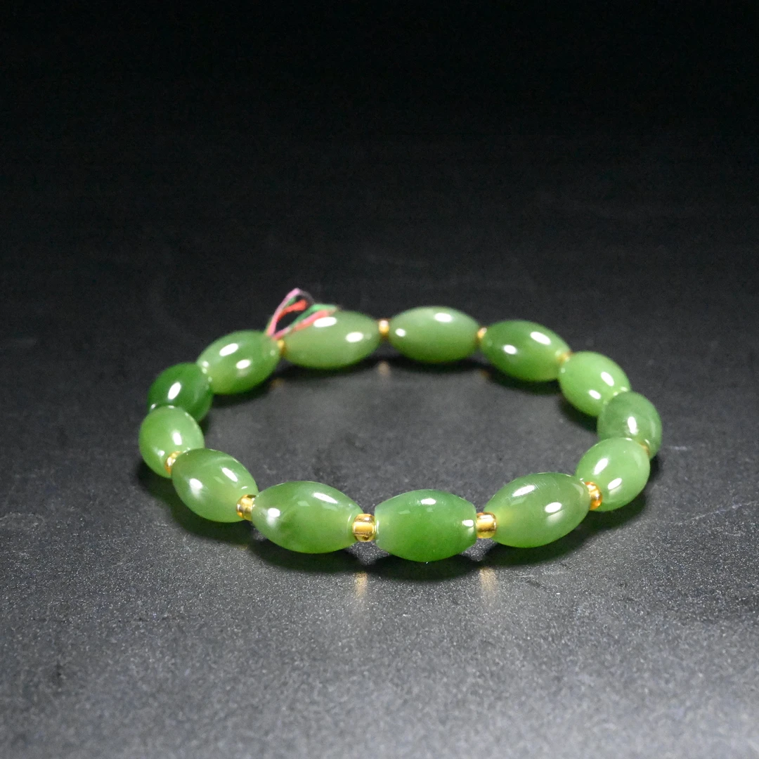 LOT8849和田玉碧玉手串/保利