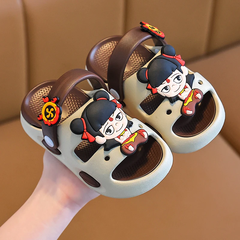 哪吒凉鞋男童软底防滑2025新款夏季儿童凉拖鞋中大小童男孩沙滩鞋