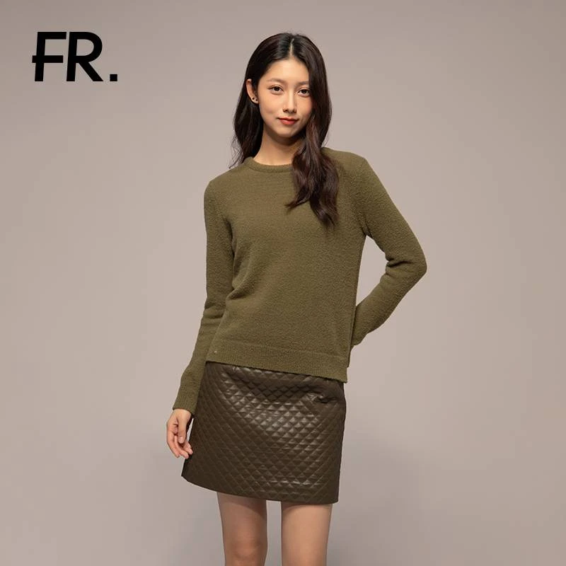 凡人优品女士圆领秋冬休闲保暖百搭毛衣S663S