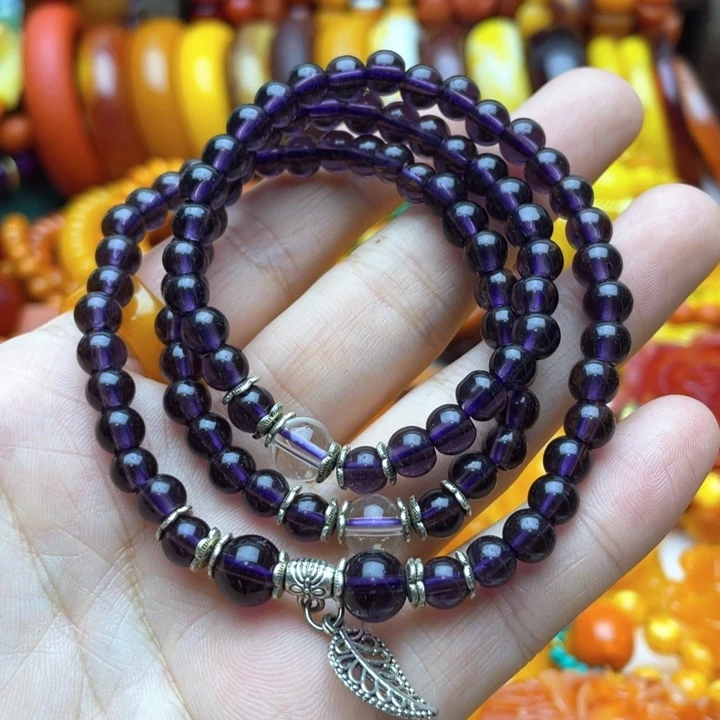 树脂制品18号紫色项链