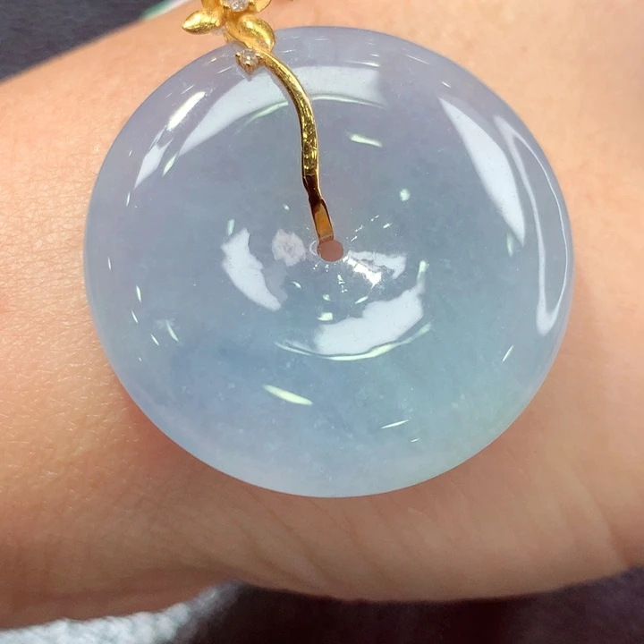 定制翡翠18K金镶嵌翡翠