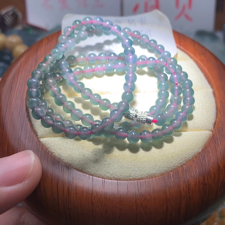 翡翠颈饰未镶嵌保真天然A货翡翠