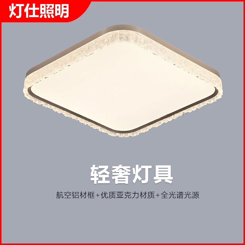 轻奢LED卧室餐厅卧室烤漆书房家用全光谱光源吸顶灯亚克力简约灯