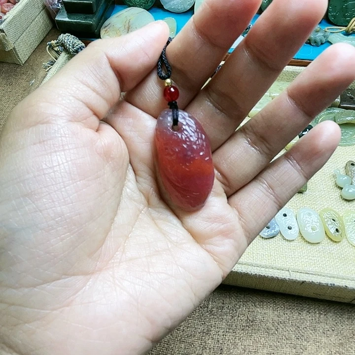 和田玉未镶嵌吊坠南*啦19