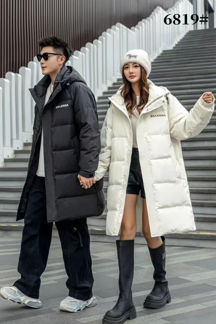 冬季男装加厚保暖羽绒服连帽中长款时尚外套