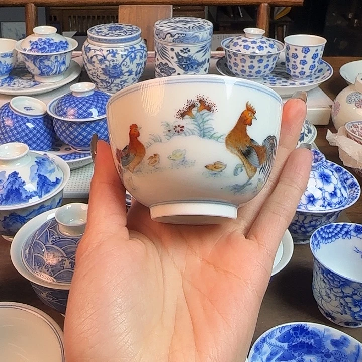 名窑口 柴窑大吉大利主人杯