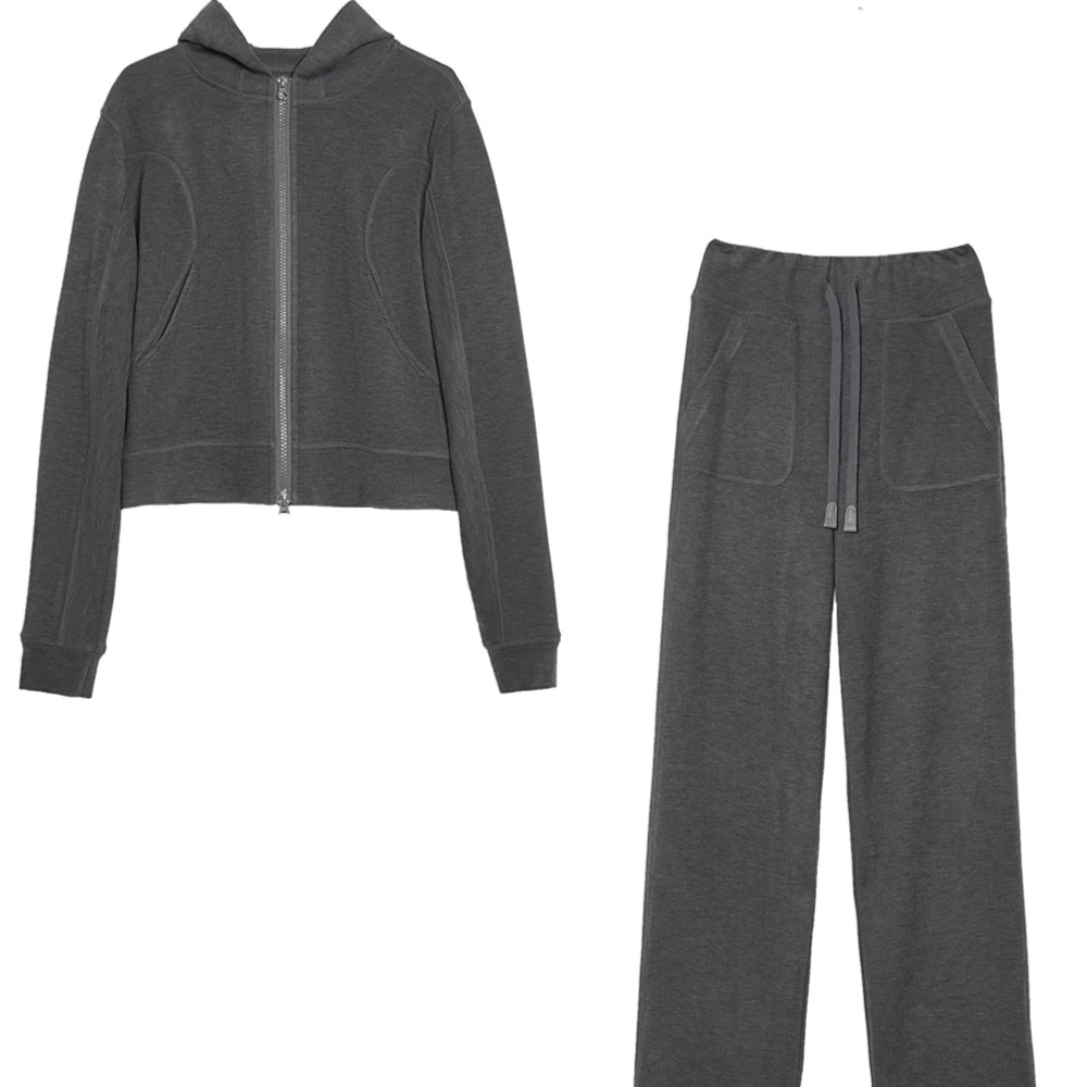 【希希专属】2025春季休闲时尚连帽卫衣减龄显瘦套装女-B0994B92102