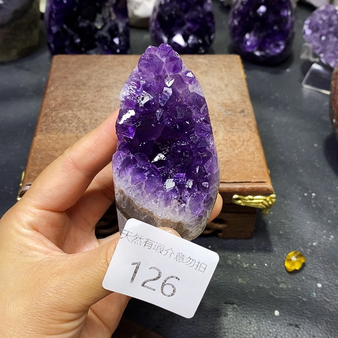 紫晶珠宝半成品未镶嵌