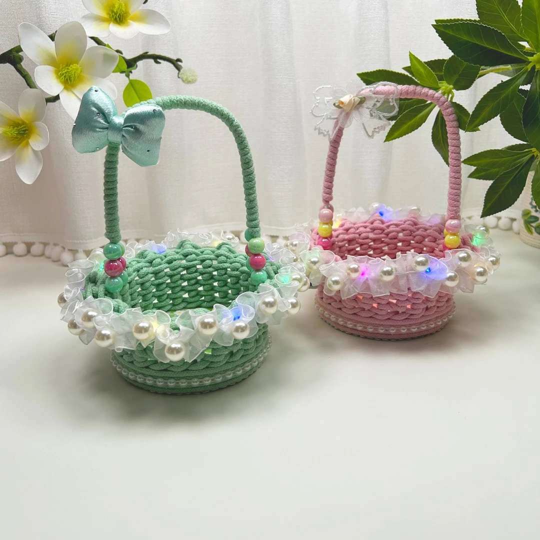 DIY闪灯花篮材料包（2套）/成品