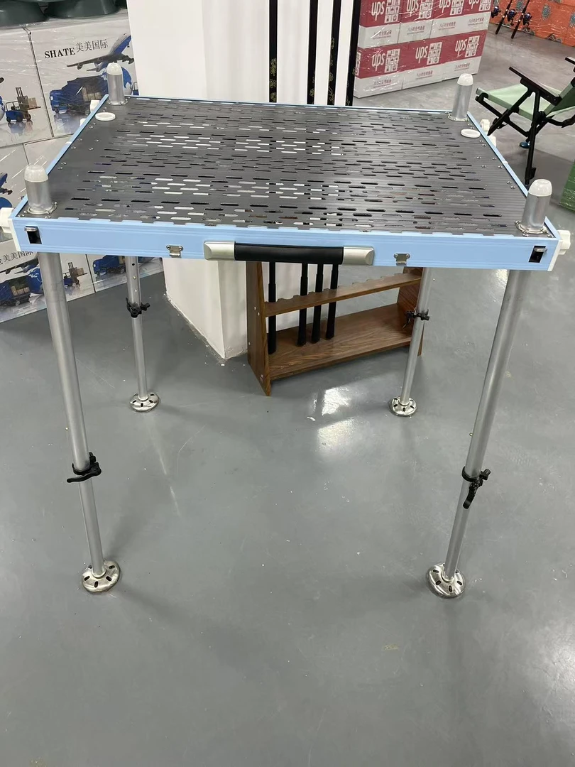 镂空超轻便多功能防滑伸降钓鱼台