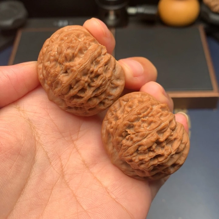 把件文玩核桃38野生密纹狮子头