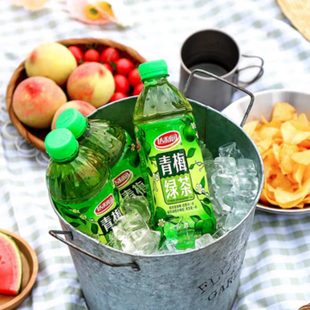 5瓶达利园青梅绿茶500ml