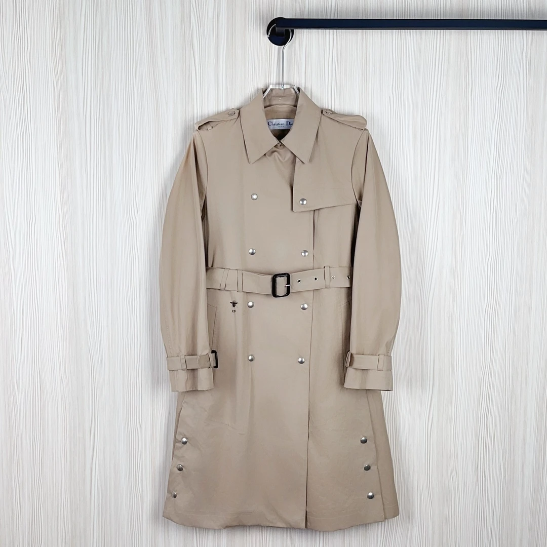99新 DIOR/迪奥 安洁利严选/成色看直播风衣 尺码34/GSS28248