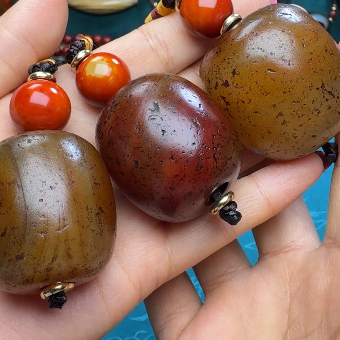 弔***）玛瑙/玉髓未镶嵌项链