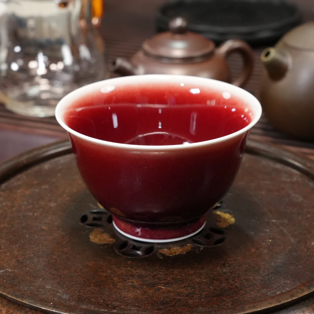 釉下彩郎红杯（茶缸杯）