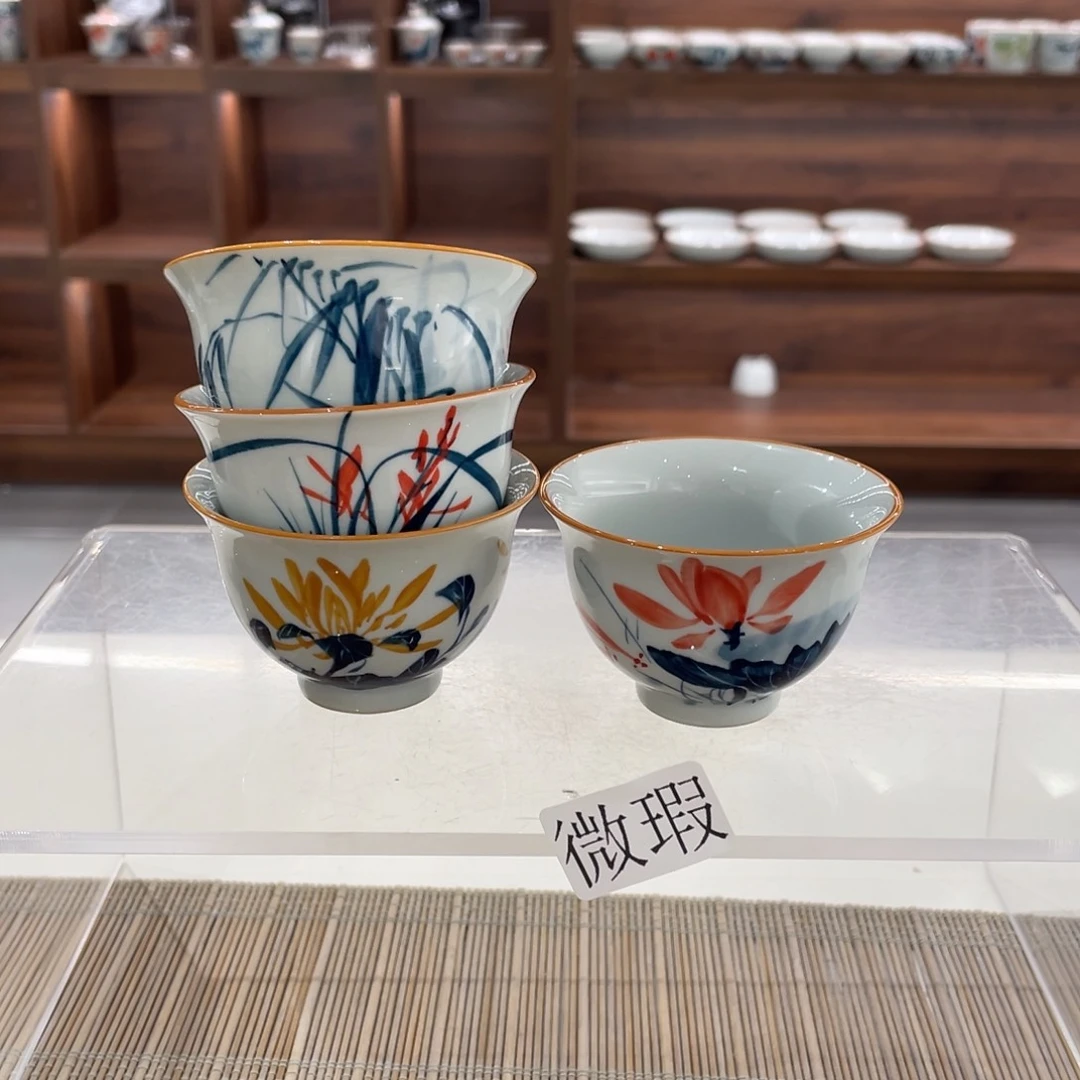 微瑕釉下彩纯手绘