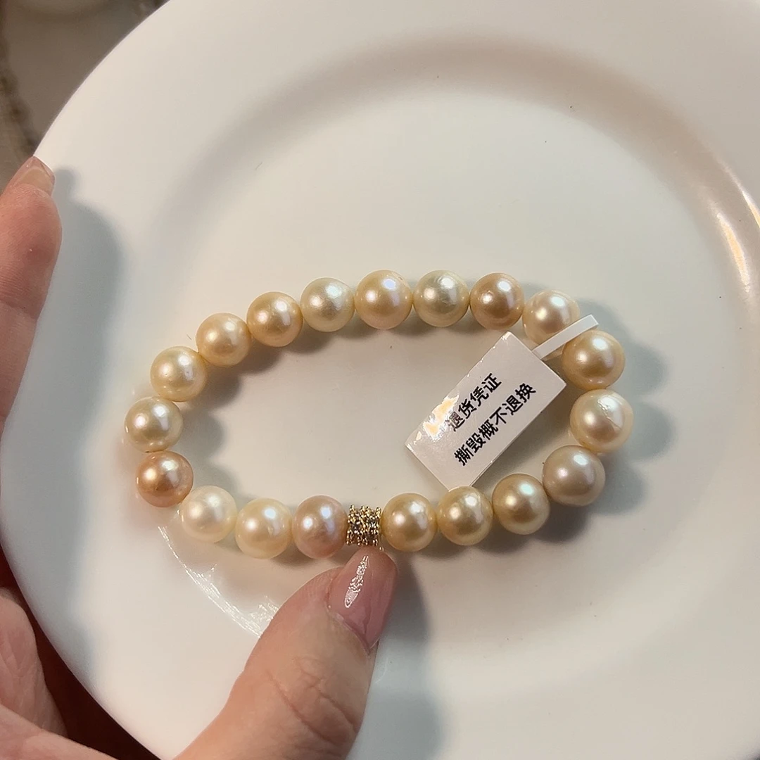 银S925镶嵌时尚设计款淡水珍珠淡水珍珠
