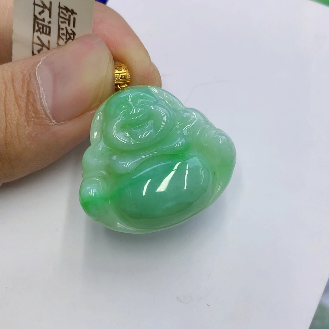 18K金镶嵌挂件翡翠翡翠