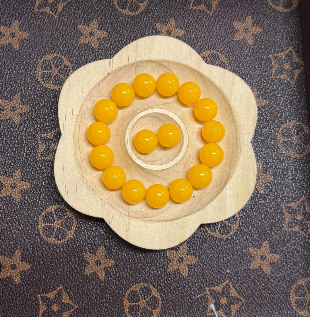 10mm 鸡油黄-单珠