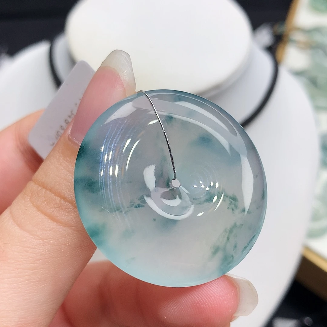 翡翠未镶嵌胸饰翡翠95，34.8/6