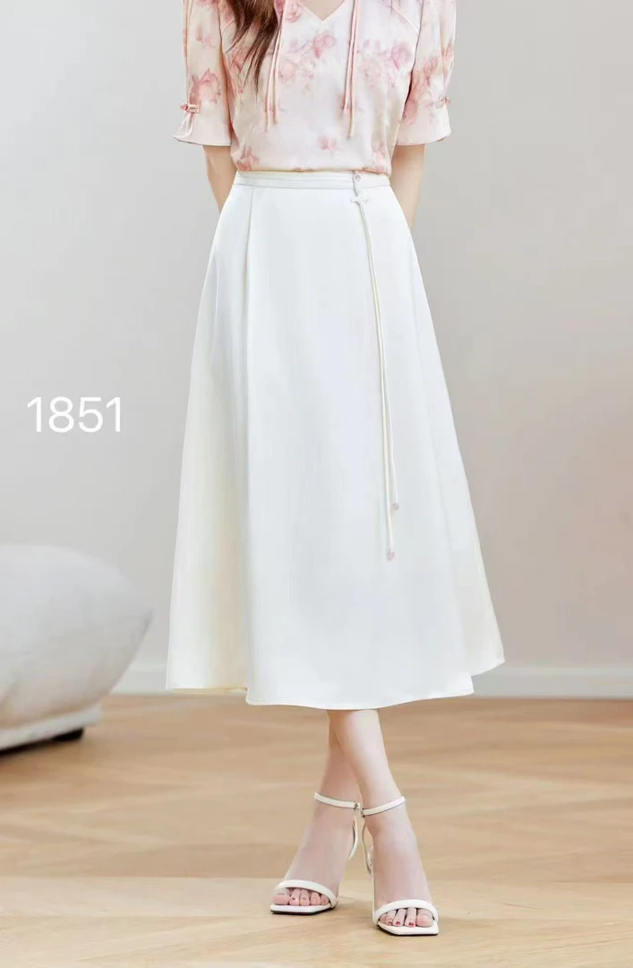 夏季缎面国风伞裙1851