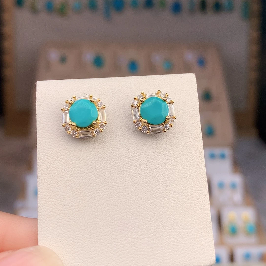 绿松石银S925镶嵌颈饰