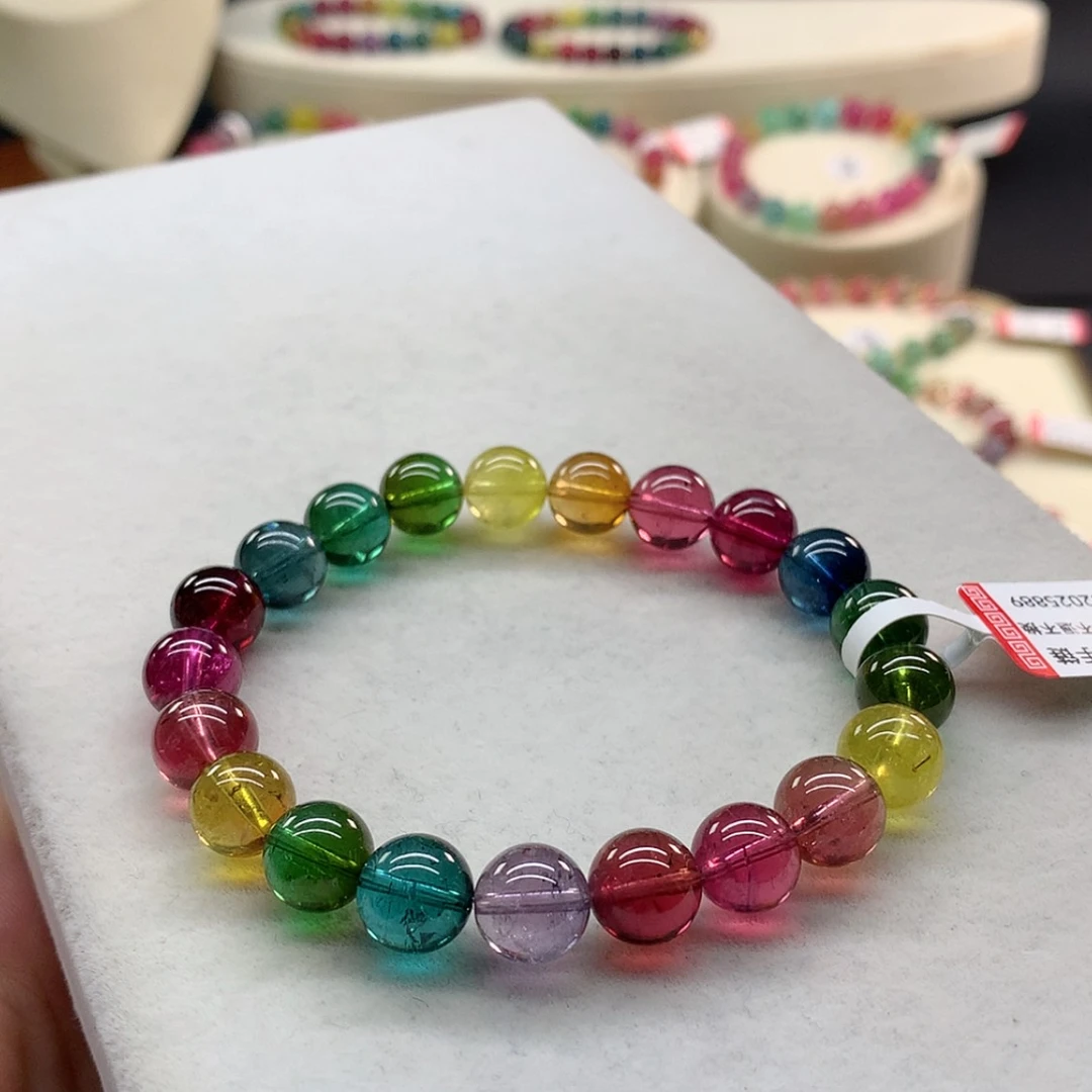 【闪购商品】未镶嵌手链碧玺艳丽色标单圈9.2