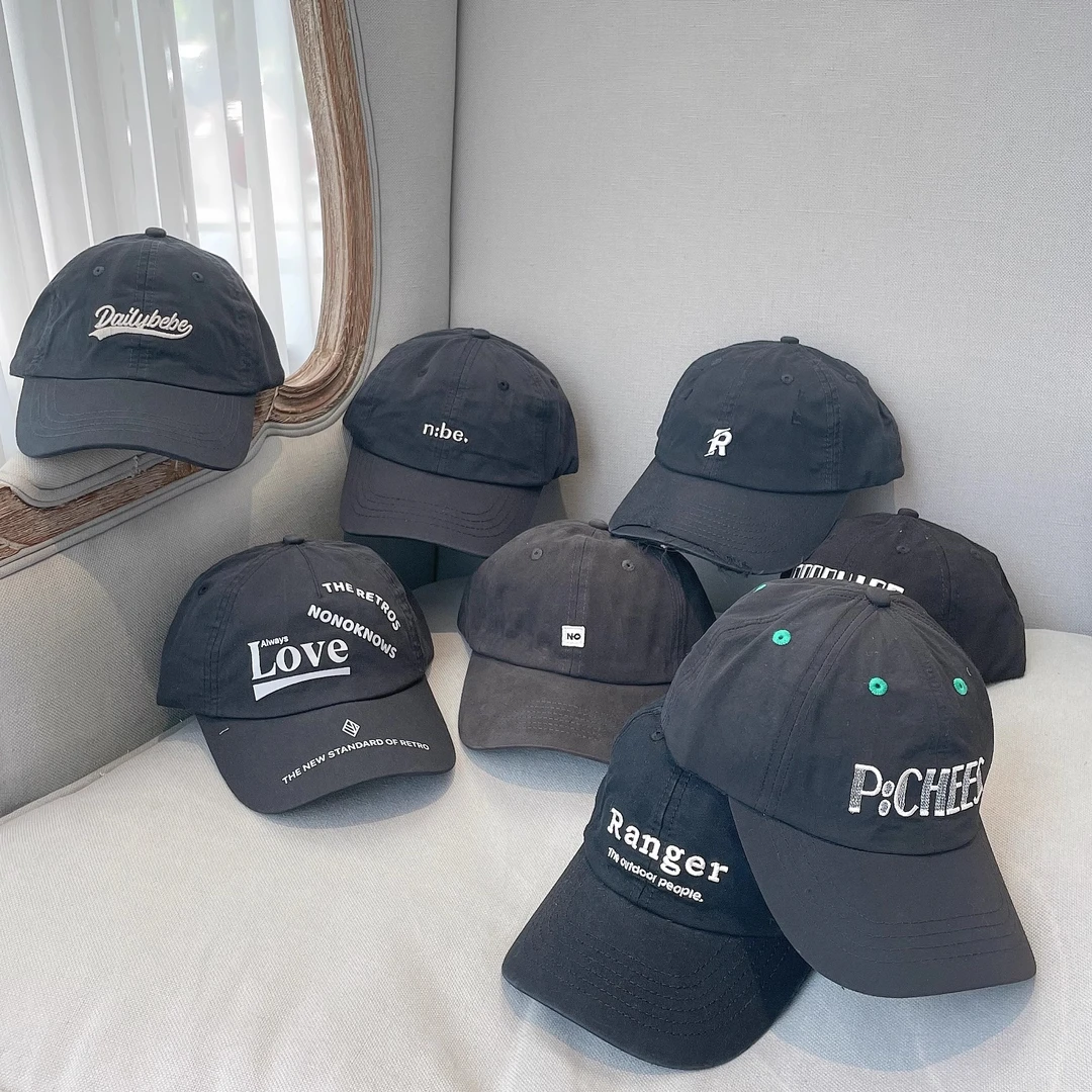 儿童帽子ins字母刺绣春夏宝宝薄款鸭舌帽男童女童遮阳球帽百搭