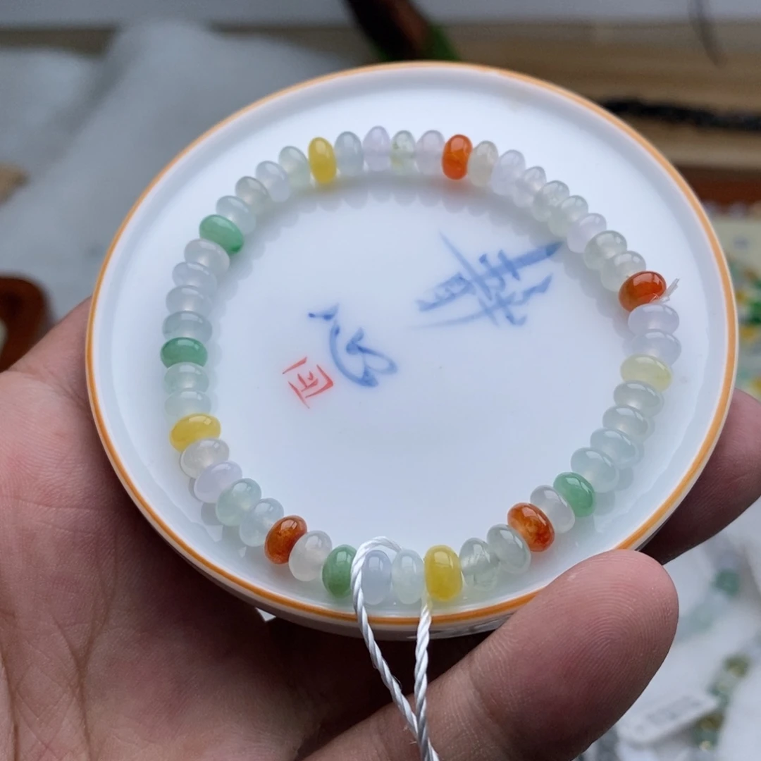 翡翠散珠多宝股珠手串
