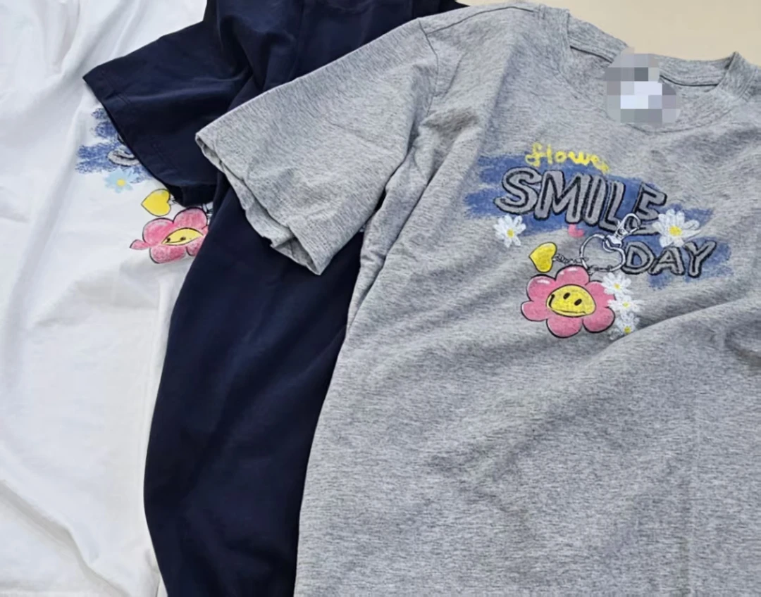 【奈野喜】韩国东大门正品/smile小花短袖T【NO退NO换】