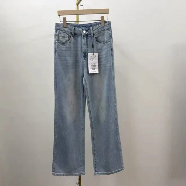064夏季爆款女孩薄款一字阔腿牛仔裤