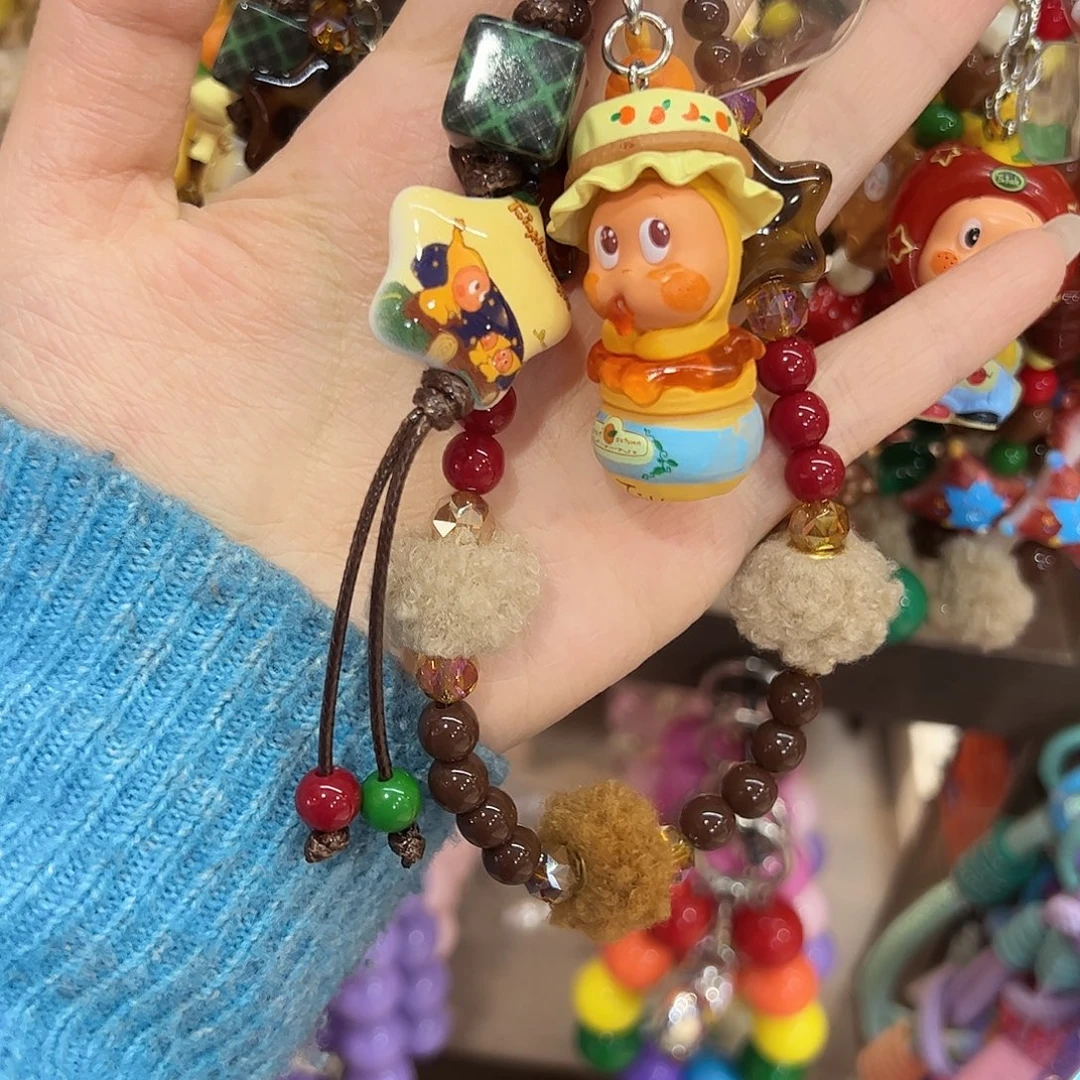 布艺铁合金手机链