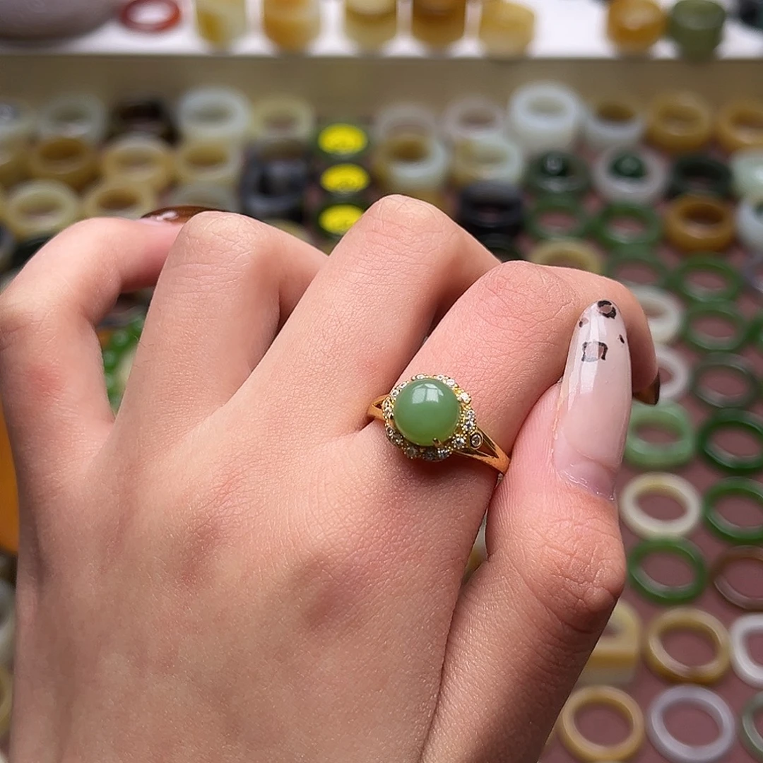 花***龙和田玉未镶嵌戒指