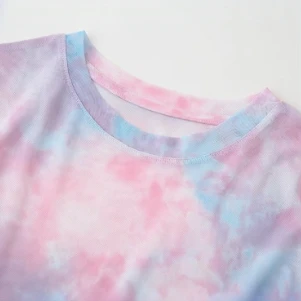 夏季女款圆领修身型褶皱夏季T恤速干半袖