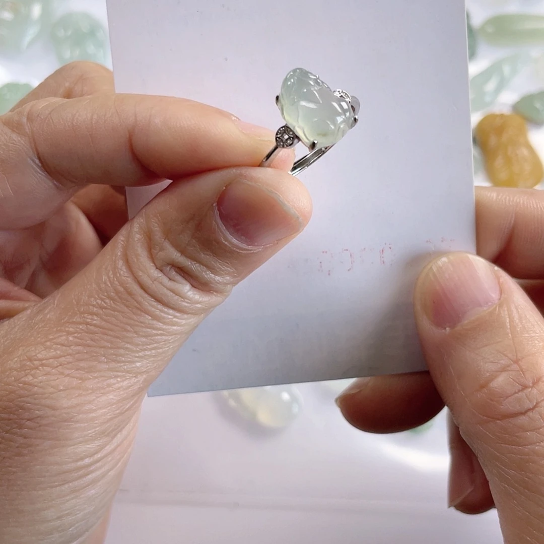 翡翠颈饰未镶嵌貔貅戒指