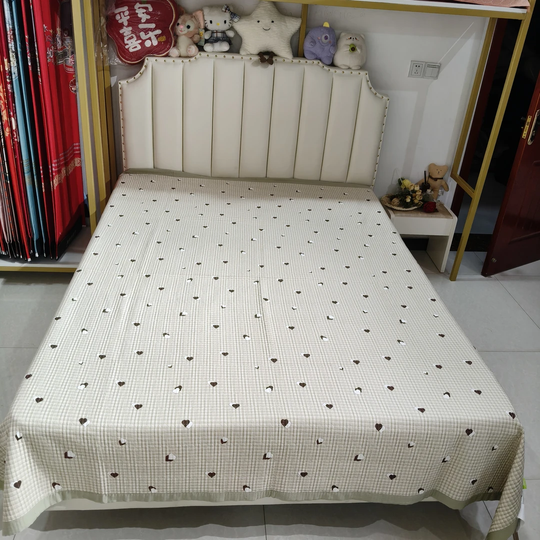 双面砂洗床盖吸汗透气亲肤