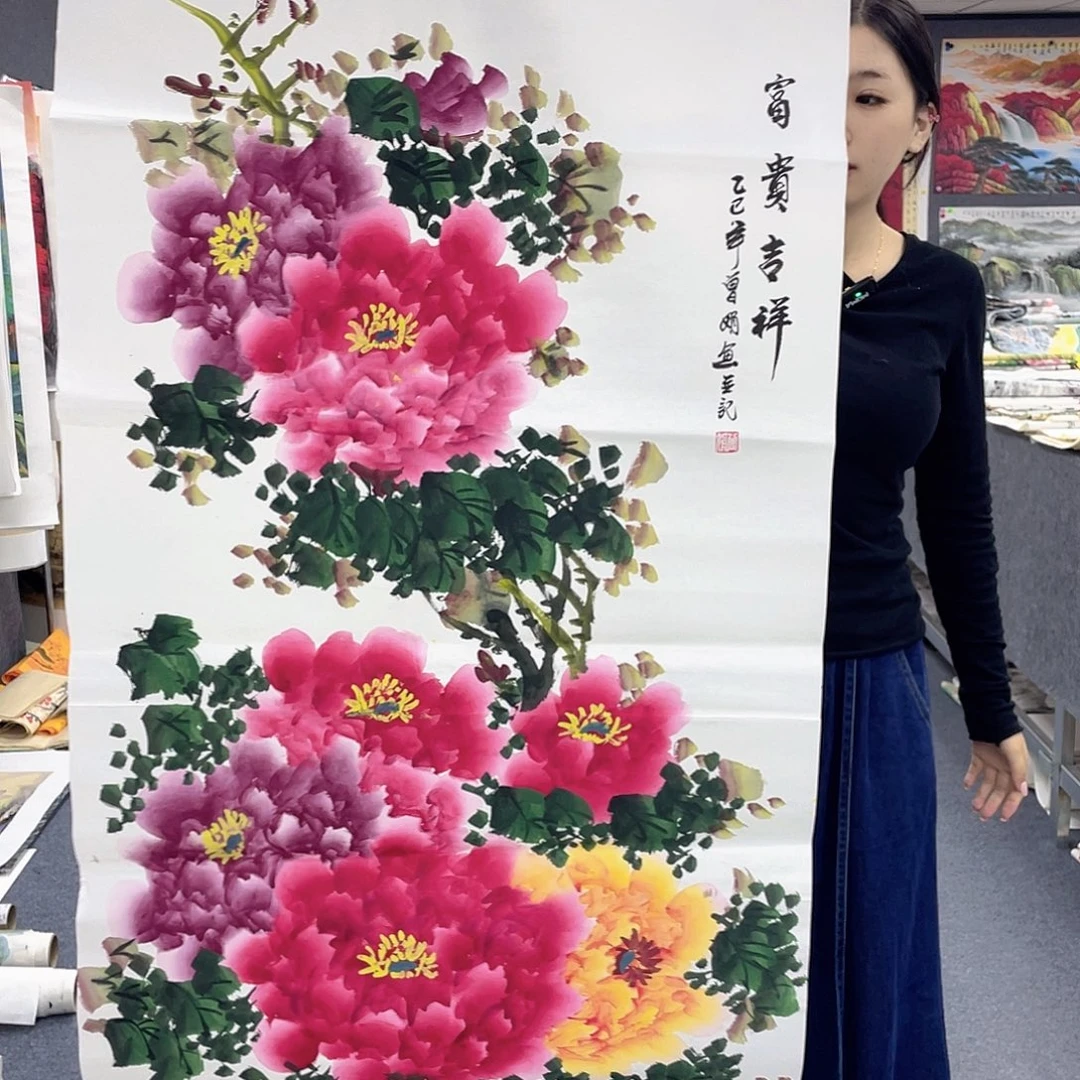 国画作品小姐姐放漏…