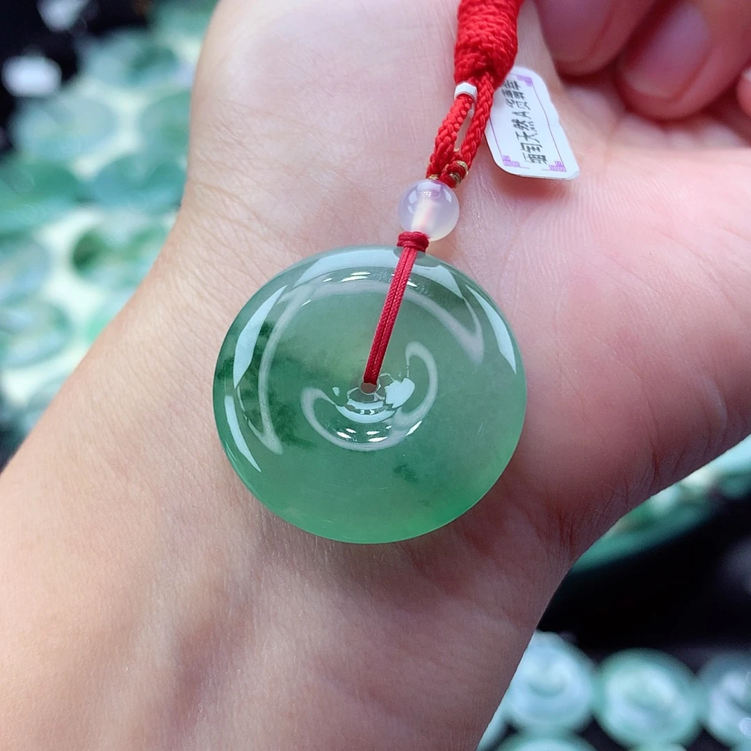 翡翠未镶嵌颈饰编号19-尺寸25.6/5.1