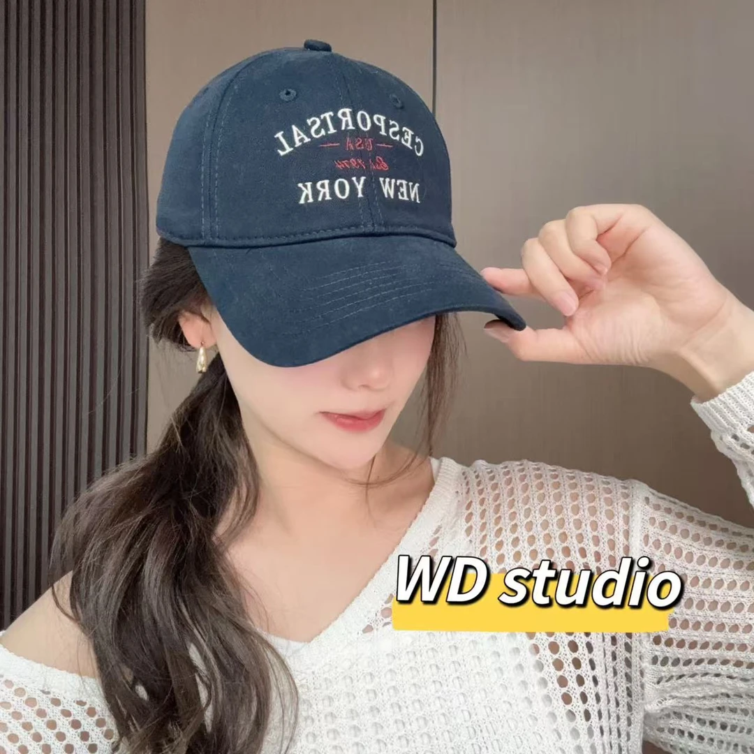 【WD】棒球帽鸭舌帽显脸小情侣大头围遮阳帽防晒休闲韩系氛围感ces