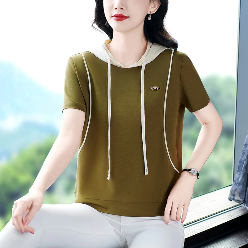 时尚洋气减龄短款短袖女T恤显瘦气质夏季薄款上衣爆款2025新款夏